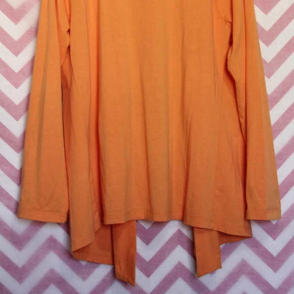 Sahalie Orange Cardigan Size M Asymmetrical - Picture 6 of 6